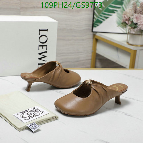 Loewe Women's Sheepskin Heeled Mules - Elegant & Comfortable Slip-On Shoes