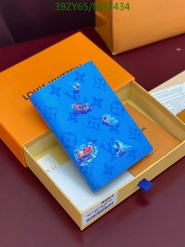 Louis Vuitton M14877 Brazza Wallet in Monogram Blue Cowhide Leather