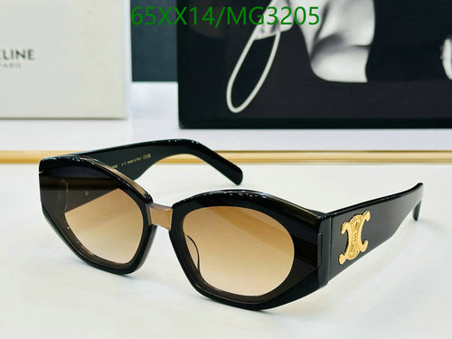 Celine Women's Trendy Cat-Eye Sunglasses with Triomphe Logo MG3205
