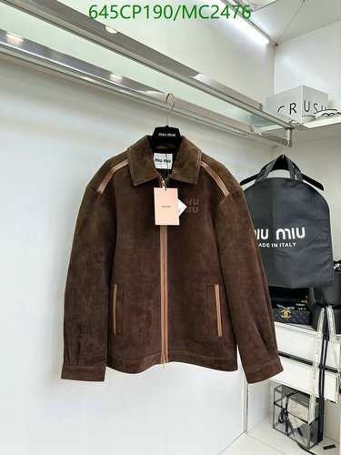 Products 12 Miu Miu Goatskin Suede Jacket - Luxurious Outerwear for Women