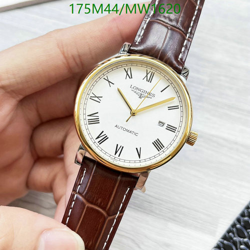 Longines Elegant Collection Automatic Watch - Gold-Tone Case, Brown Leather Strap