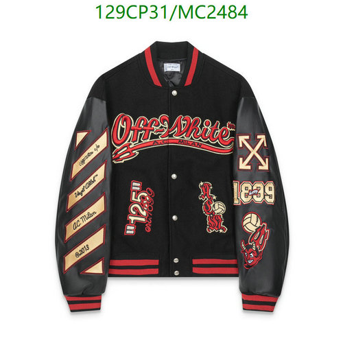 Products 7 Off-White Varsity Jacket - Milan Edition Embroidered Letterman Jacket