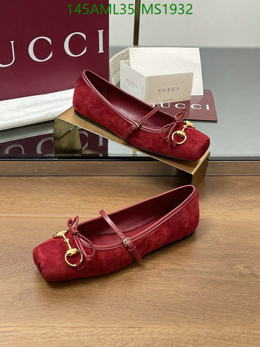 Gucci Women's Red Suede Ballet Flats with Horsebit Detail - Luxurious Comfort