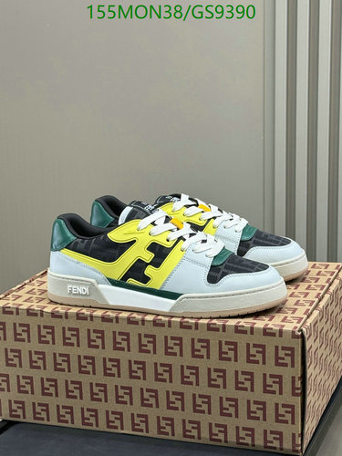 Fendi Men's Genuine Leather Low-Top Sneakers - Unisex Fashion Trainers