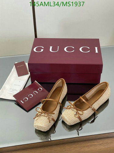 Gucci Women's Woven Ballet Flats with Bow Detail - Comfortable & Stylish