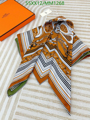 Hermes Luxurious Silk Scarf - Hand-Rolled Edges, Equestrian Print, 65CM Square