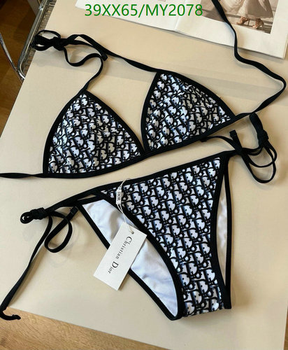 Christian Dior Monogram Triangle Bikini Set - Stylish Two-Piece Swimsuit