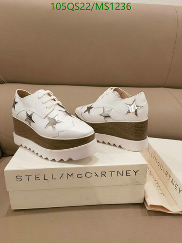 Stella McCartney Women's White Star Platform Oxford Shoes with 8CM Heel