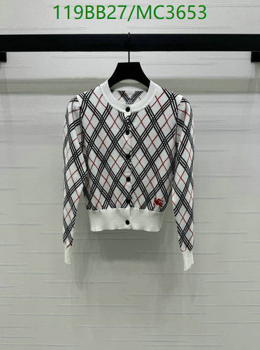 Burberry Women's Argyle Knitted Cardigan - Classic Check Wool Blend Sweater