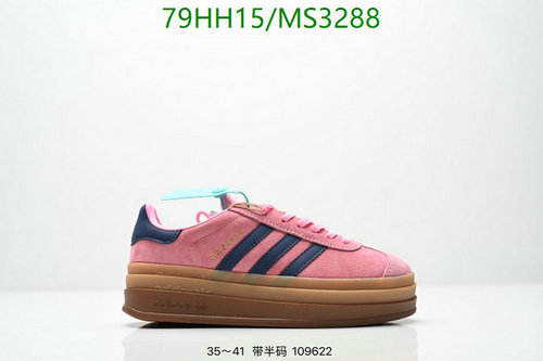 Adidas Gazelle Bold Platform Sneakers: Pink Suede & Navy Stripes for Women