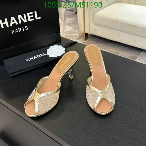 Chanel Women's Embellished Sheepskin & Cowhide Heeled Mules - MS1190