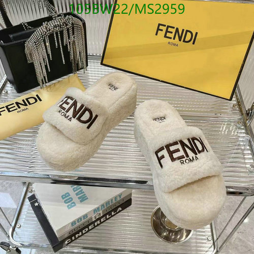 Products 35 Fendi Women's Lambswool Platform Slide Slippers for Ultimate Comfort & Style