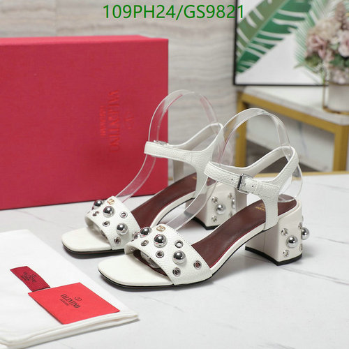 Valentino Garavani Women's Studded Leather Block Heel Sandals - White