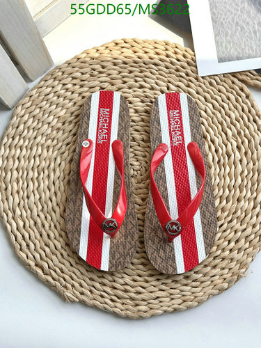 Michael Kors Women's Striped Flip-Flops - Stylish Summer Beach Sandals