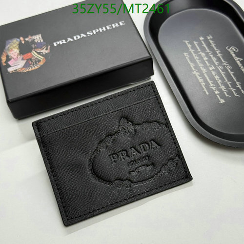 Products 2 Prada Saffiano Leather Card Holder - Elegant Black Wallet for Everyday Essentials