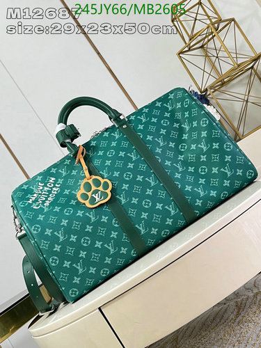 Louis Vuitton Keepall Bandouliere 50 Monogram Green Travel Bag