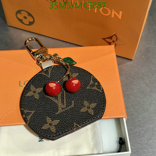 Louis Vuitton Monogram Cherry Key Holder & Bag Charm - M6830 - Stylish & Durable