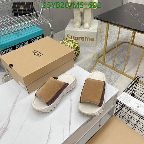 UGG Women's Suede Platform Slides - Comfortable & Stylish Slip-On Sandals