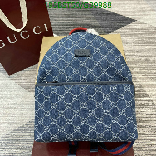 Gucci GG Denim & Leather Mini Backpack - Stylish Everyday Luxury Bag