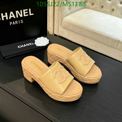 Chanel Women's Quilted Sheepskin Platform Slides - Elegant Summer Footwear