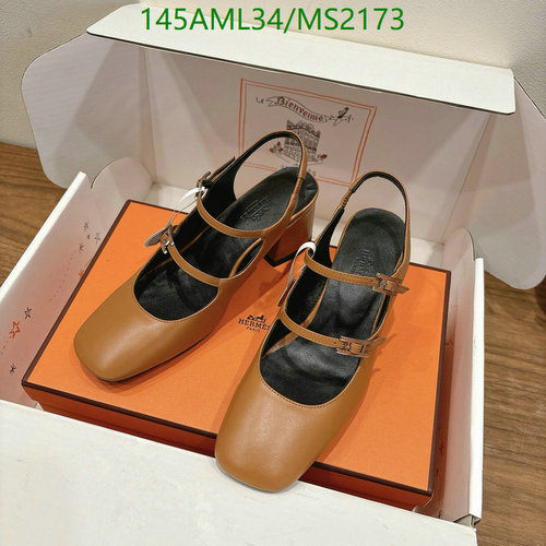 Hermes Women's Leather Slingback Pumps - Stylish Square Toe Heels