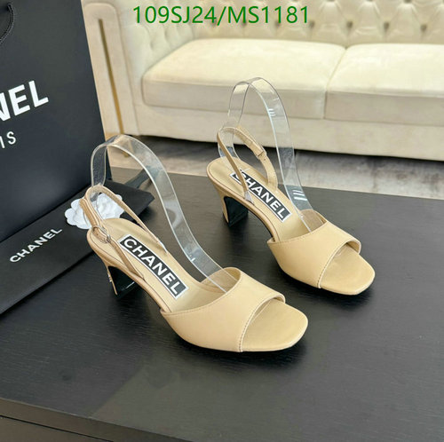 Chanel Women's Slingback Sandals - Chic Sheepskin & Leather Heels