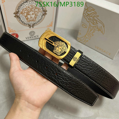 Versace Men's Black Cowhide Leather Belt with Iconic Medusa Buckle 20 Versace Men's Black Cowhide Leather Belt with Iconic Medusa Buckle
