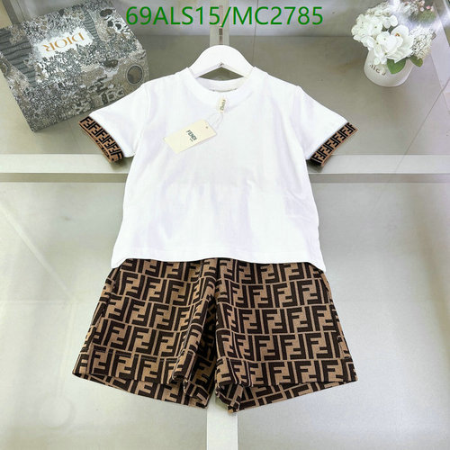 Fendi Kids Monogram T-Shirt & Shorts Set - Stylish Children's Outfit