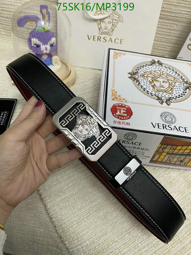 Versace Men's Reversible Medusa Buckle Belt - Premium Cowhide Leather 7 Versace Men's Reversible Medusa Buckle Belt - Premium Cowhide Leather