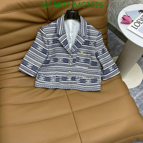 Celine Women's Wool Striped Triomphe Cropped Blazer Jacket S-XL