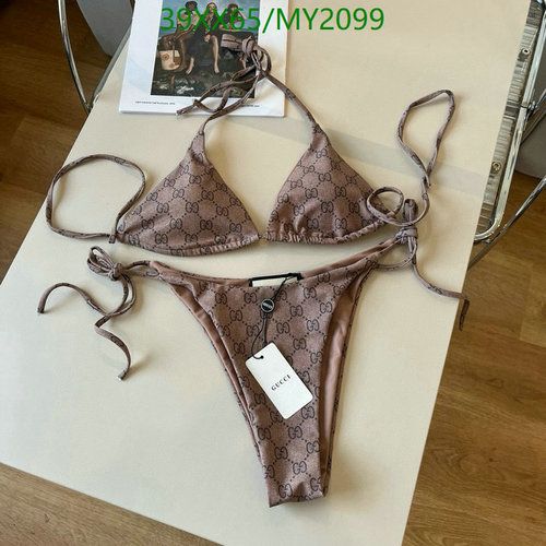 Gucci Monogram Triangle Bikini Set for Women - Stylish Two-Piece Swimsuit