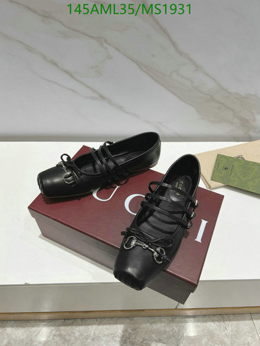 Gucci Women's Black Leather Horsebit Ballerina Flats - Elegant & Comfortable