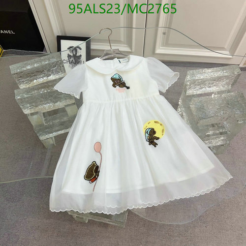 Fendi Kids' White Embroidered Bear Collared Dress - Adorable & Stylish 7 Fendi Kids' White Embroidered Bear Collared Dress - Adorable & Stylish