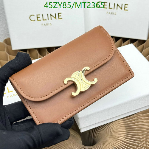 Products 12 Celine Compact Flap Wallet in Smooth Calfskin - Elegant Bifold Design