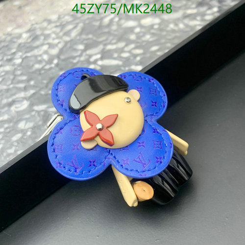 Louis Vuitton Vivienne Bee Keychain Pendant - Blue Monogram Flower Charm 46 Louis Vuitton Vivienne Bee Keychain Pendant - Blue Monogram Flower Charm