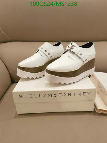 Stella McCartney Women's White Faux Leather Platform Oxford Shoes
