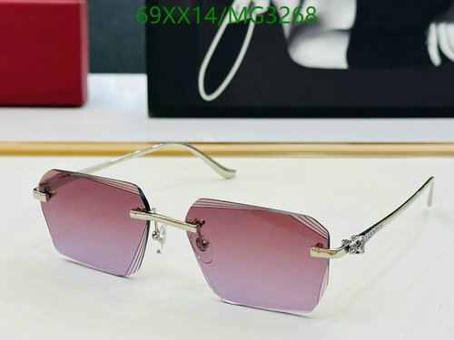 Cartier Rimless Gradient Sunglasses for Women - Chic Rectangular Eyewear MG3268
