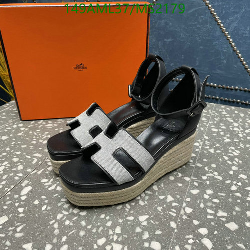 Products 23 Hermes Women's Oran Espadrille Wedge Sandals - Cowhide & Sheepskin Leather
