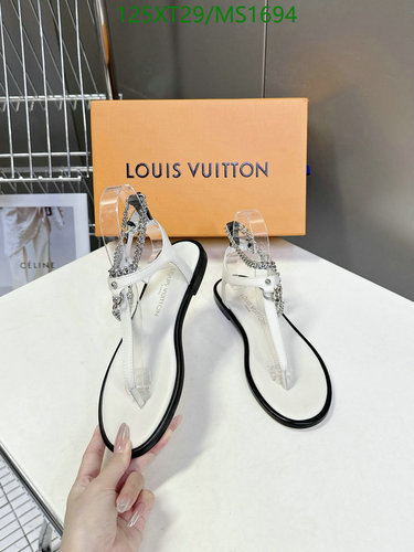 Louis Vuitton Women's Flat Sandals with Crystal Embellishment - Chic & Comfortable