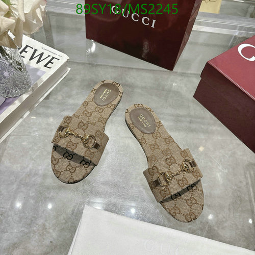 Gucci Women's GG Supreme Canvas Slide Sandals with Horsebit Detail 30 Gucci Women's GG Supreme Canvas Slide Sandals with Horsebit Detail