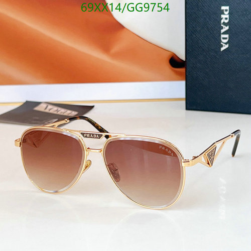 Prada Aviator Sunglasses for Men & Women - Stylish UV Protection Eyewear