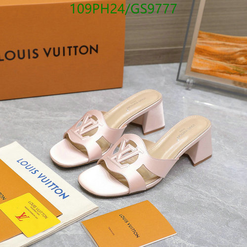 Louis Vuitton Women's Monogram Block Heel Sandals - Elegant Pink Mules