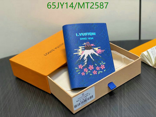 Louis Vuitton Blue Genuine Leather Wallet - Compact & Stylish Mirror Quality