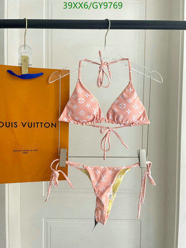 Louis Vuitton Pink Monogram Bikini Set - Stylish Two-Piece Swimsuit