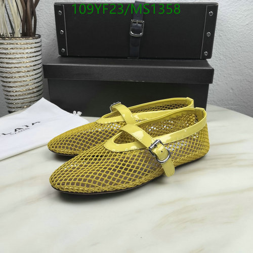 ALAIA Women's Mesh Mary Jane Flats - Elegant Sheepskin Summer Shoes