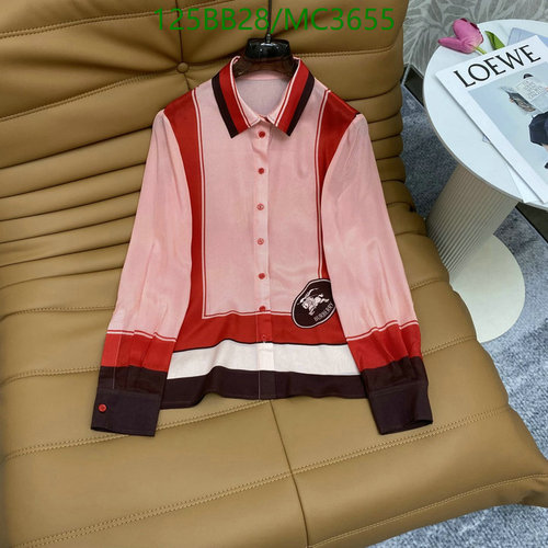 Burberry Women's Silk Geometric Print Long Sleeve Button-Up Shirt