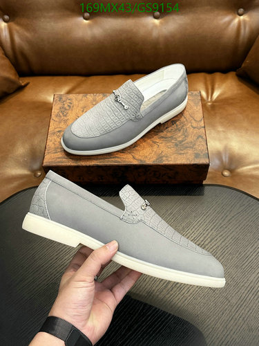 Stefano Ricci Men's Elegant Grey Cowhide Loafers with Crocodile Embossed Detail