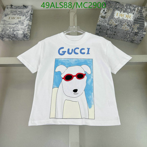 Gucci Kids' White Cotton T-Shirt with Cool Dog Graphic - Sizes 100-160CM 3 Gucci Kids' White Cotton T-Shirt with Cool Dog Graphic - Sizes 100-160CM