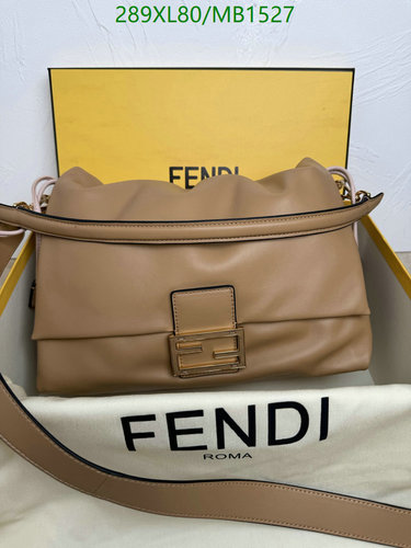 Fendi Baguette Bag with FF Clasp - Lambskin Leather Shoulder Bag