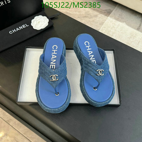 Chanel Women's Blue Denim Platform Thong Sandals with CC Logo 9 Chanel Women's Blue Denim Platform Thong Sandals with CC Logo